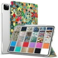 thumbnail image 1 of DuraSafe Cases iPad PRO 12.9 Inch 2022 6th 2021 5th 2020 4th Gen [ Pro 12.9 6 5 4 ] MHNR3LL/A MHNT3LL/A MY3K2LL/A MY3J2LL/A Printed Slim PC Dual Angle Stand Clear Flip Back Cover - Damask, 1 of 6