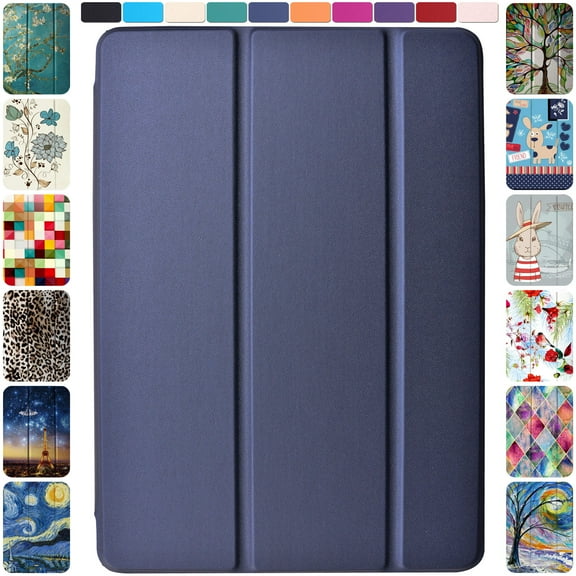 DuraSafe Cases iPad PRO 12.9 Inch 4th 5th 6th Gen [ Pro 12.9 4 5 6 Gen ] MY2H2LL/A MXAT2LL/A MXAV2LL/A MXAX2LL/A MY2J2LL/A MXAU2LL/A MXAW2LL/A MXAY2LL/A Slim Auto Sleep / Wake PC Cover - Navy Blue