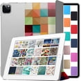 thumbnail image 1 of DuraSafe Cases iPad PRO 4th 5th 6th Gen 2020 2021 2022 12.9 Inch [ 4 5 6 Gen ] Printed iPad Cover with Translucent Frosted Hard Back - Color Grid, 1 of 7