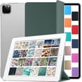 thumbnail image 1 of DuraSafe Cases iPad PRO 4th 5th Gen 2020 2021 12.9 Inch [ 4 5 Gen ] MY2H2LL/A MXAT2LL/A MXAV2LL/A MXAX2LL/A MY2J2LL/A MXAU2LL/A MXAW2LL/A MXAY2LL/A iPad Cover with Translucent Hard Back - Dark Green, 1 of 4