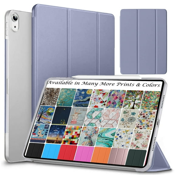 DuraSafe Cases for iPad PRO 9.7 Inch 2016 [ PRO 9.7 2016 ] A1673 A1674 A1675 MLMP2LL/A MM172LL/A MLMN2LL/A MLMW2LL/A TriFold Hard Smart PC Translucent Back Cover - Gray