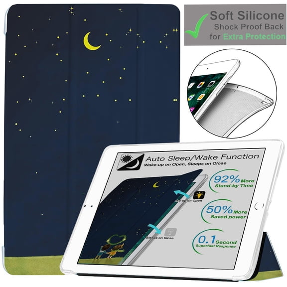 DuraSafe iPad Pro 9.7 2016 Printed Case A1673 MLMP2LL/A MM172LL/A MLMN2LL/A MLMQ2LL/A A1674 A1675 MLMW2LL/A MLMX2LL/A MM192LL/A MLMV2LL/A MLN02LL/A MLMY2LL/A MLN12LL/A MM1A2LL/A MLPY2LL/A - Night Sky