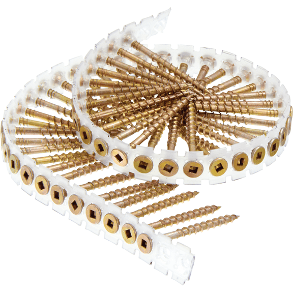 DuraSpin Collated Wood Screws - Pack of 12 Construction & DIY Use, Standard Hardware Spec
