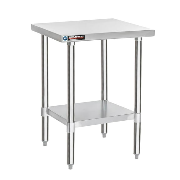 DuraSteel 24x24 Inch Stainless Steel Table - Metal Table with Adjustable Shelf - NSF Certified Work Table - Cooking & Laundry Prep Table for Kitchen, Restaurant, Home, Commercial Use