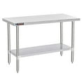 thumbnail image 1 of DuraSteel 24x60 Inch Stainless Steel Table - Kitchen Island Workstation with Adjustable Shelf - NSF Certified Work Table - Cooking & Laundry Prep Table for Kitchen, Restaurant, Home, Commercial Use, 1 of 1