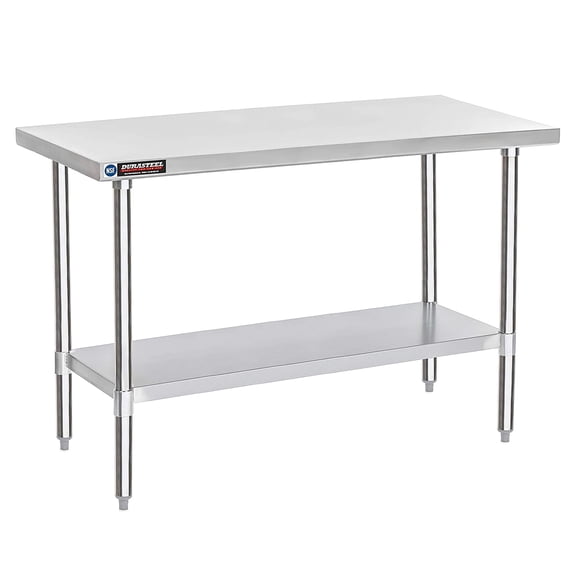DuraSteel 24x60 Inch Stainless Steel Table - Kitchen Island Workstation with Adjustable Shelf - NSF Certified Work Table - Cooking & Laundry Prep Table for Kitchen, Restaurant, Home, Commercial Use