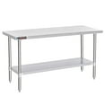 thumbnail image 1 of DuraSteel 24x72 Inch Stainless Steel Table - Kitchen Island Workstation with Adjustable Shelf - NSF Certified Work Table - Cooking & Laundry Prep Table for Kitchen, Restaurant, Home, Commercial Use, 1 of 1