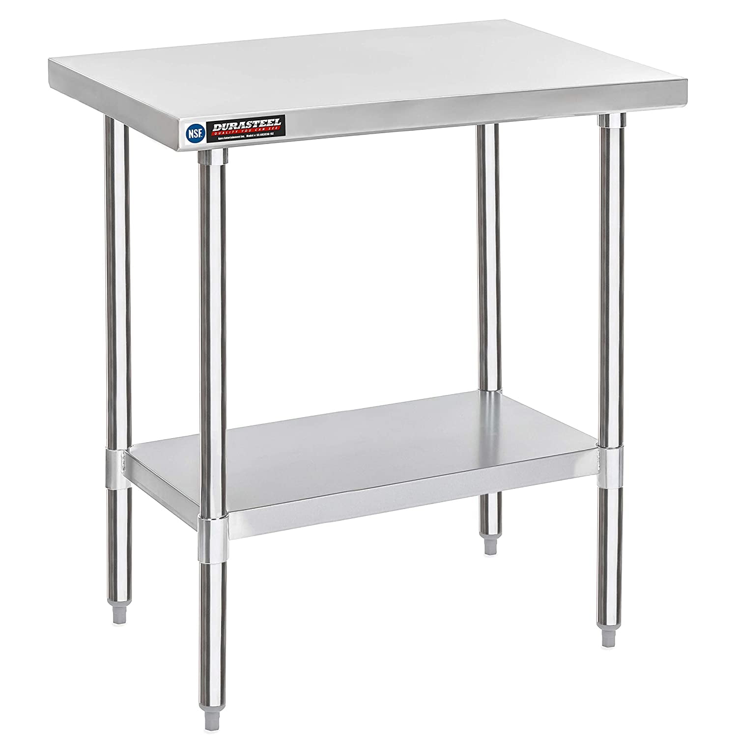 DuraSteel 30x36 Inch Stainless Steel Table - Metal Table with ...