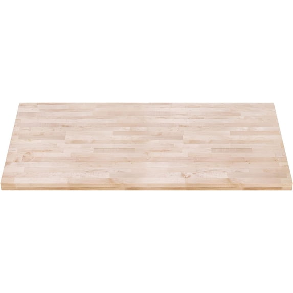 DuraSteel Butcher Block Work Bench Top - 30 x 48 x 1.5 In. Multi-Purpose Maple Slab for Coffee Table, Office Desk, Cutting Board, Bar Table - Natural Finish Table Top and Compatible Base Leg Units