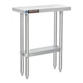 thumbnail image 1 of DuraSteel Food Prep Stainless Steel Table - DuraSteel 30 x 12 Inch Commercial Metal Workbench with w/Die Cast Corner Brackets - NSF Certified - For Restaurant, Warehouse, Home, Kitchen, Garage, 1 of 1