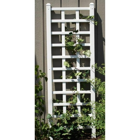 DuraTrel Providence 22" x 75" White Vinyl Wall Trellis