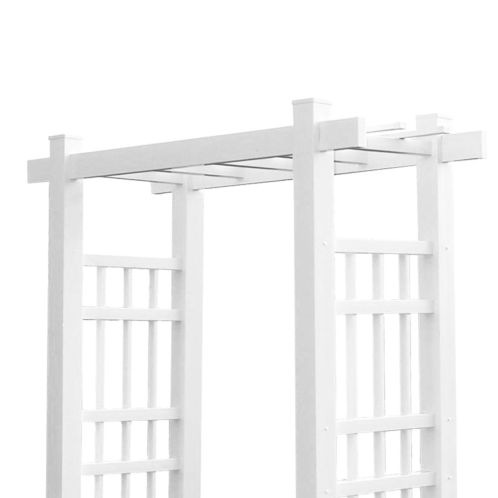 DuraTrel Windsor 72" x 85" White Vinyl Arbor