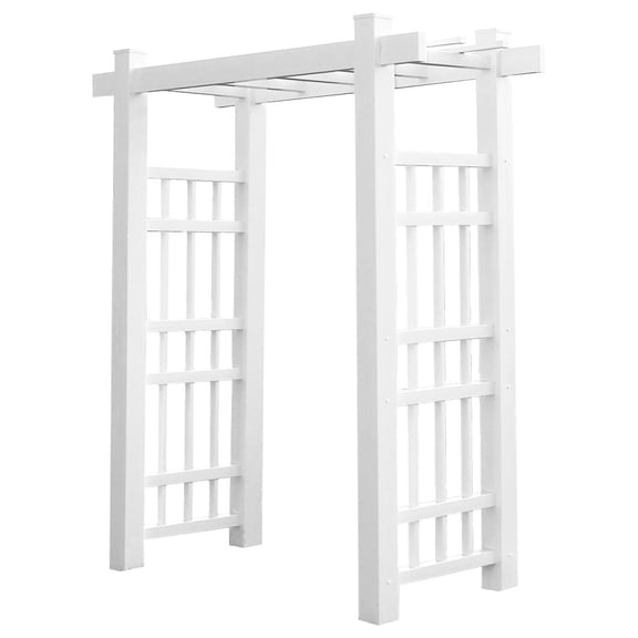 DuraTrel Windsor 72" x 85" White Vinyl Arbor