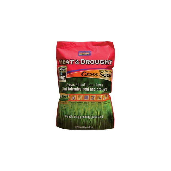 Bonide Products 60257 Grass Seed, Heat & Drought, 20-Lbs.