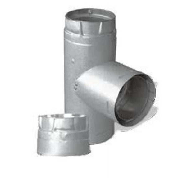 3" Pellet Vent Pro Single Tee With Clean Out Cap, Black