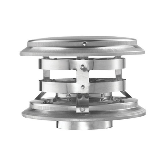 DuraVent 4 in. D Galvanized/Stainless Steel Twist Lock Termination Cap