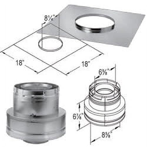 DuraVent 46DVA-KCT Masonry Chimney Conversion Kit with Flashing, 18 x ...