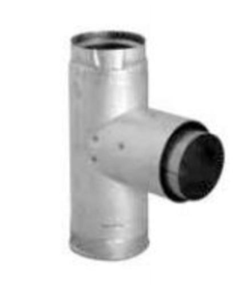 4'' PelletVent Pro Adapter Tee with Clean-Out Tee Cap - 4PVP-TAD