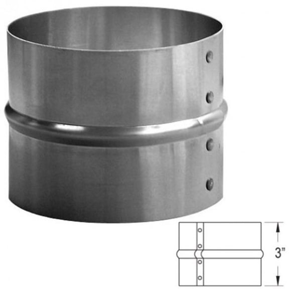 DuraVent 6DFA-FC 6 in. I.D DuraFlex AL Flexible Liner Type B Gas Vent Pipe - Double Wall - 3 in. Coupling