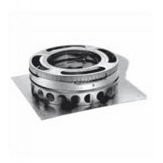 DuraVent 7DP-BP 7 in. Inner Dia. DuraPlus Class A Chimney Pipe - Triple Wall - 12 x 12 in. Base Plate