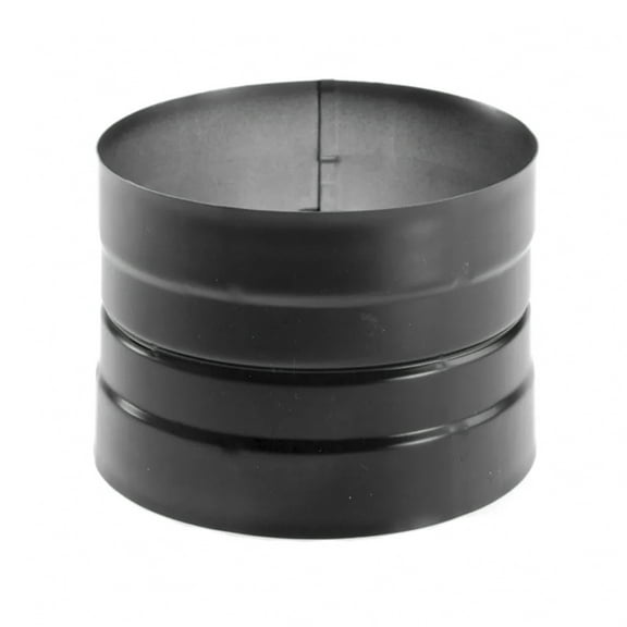 DuraVent  8 in Single Wall double skirted Stovetop Adapter, Black