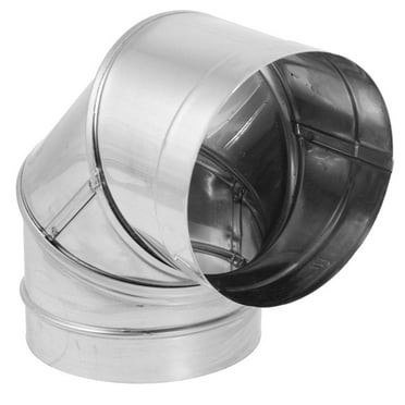DuraVent DBK 6-Inch Stainless Steel Single Wall 90 Degree Stovepipe