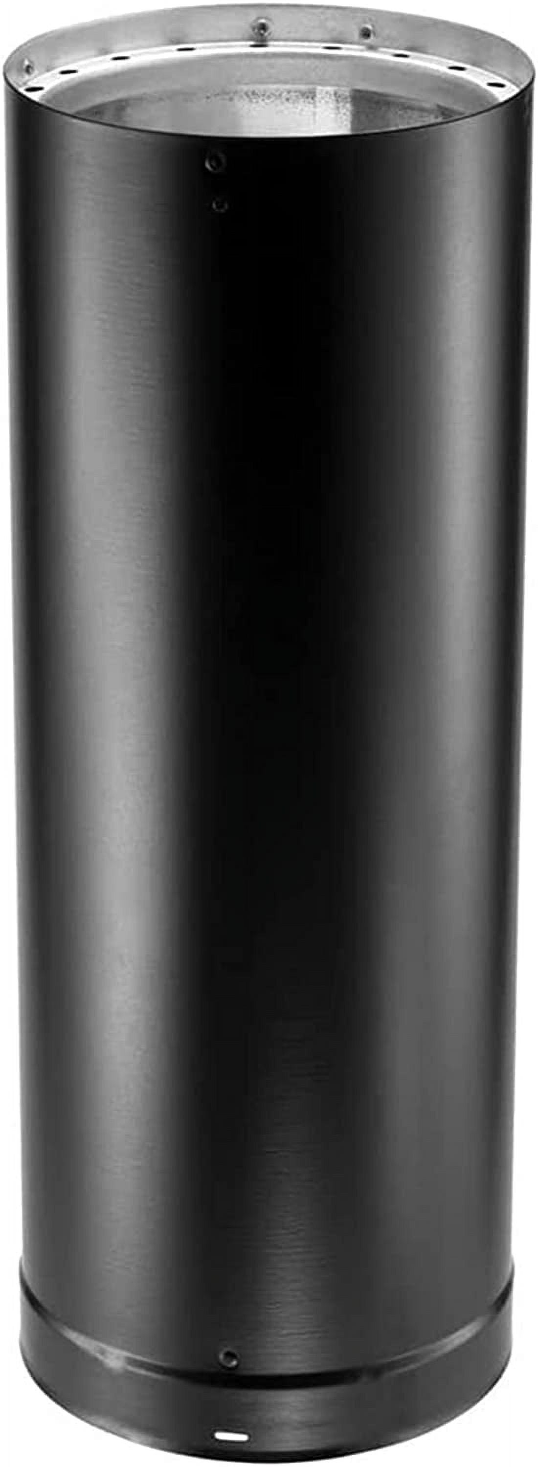 DuraVent DVL 6DVL-12 DVL Galvanized Steel/Stainless Steel Double Wall Wood Burning Stove Pipe Connector to Vent Smoke/Exhaust, 12" x 6" Diameter