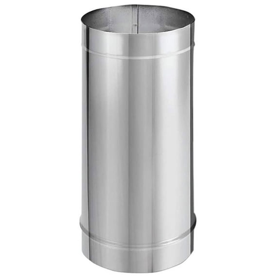 DuraVent DuraBlack 48 x 8 Inch Stainless Steel Single Wall Stove Pipe