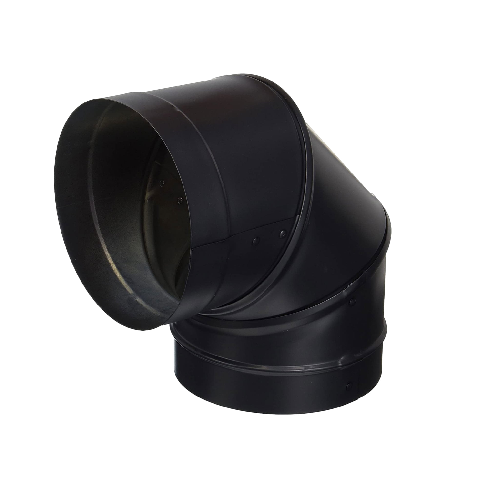 DuraVent DuraBlack 6 Inch Single Wall Stove Pipe 90 Degree Elbow, Black
