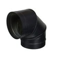 thumbnail image 1 of DuraVent DuraBlack 6 Inch Single Wall Stove Pipe 90 Degree Elbow, Black, 1 of 9