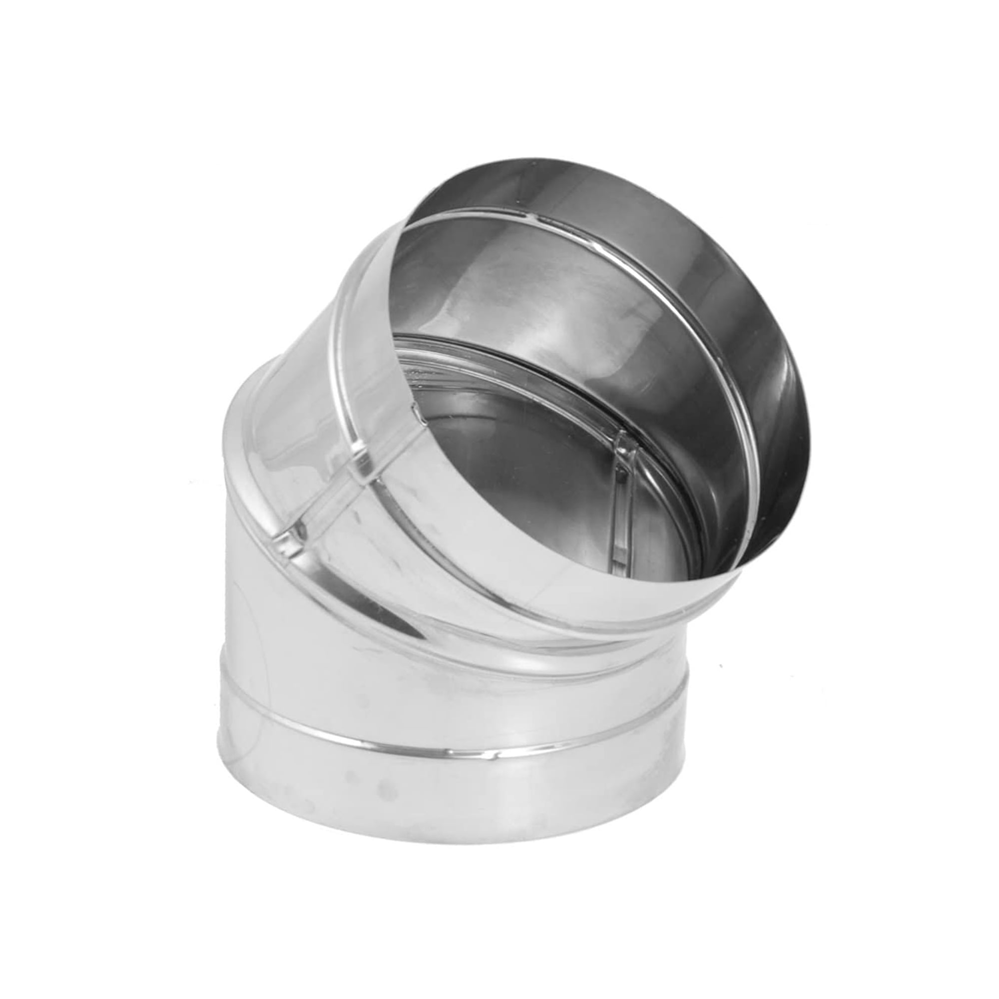 DuraVent DuraBlack 6 Inches Single Wall 45 Degree Elbow Stove Pipe, Silver