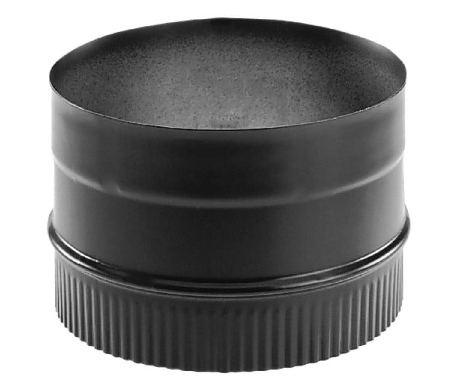 Tuyau De Poêle DuraVent Durablack 6 Pouces – Section Avec Amortisseur, Acier 24 Gauge