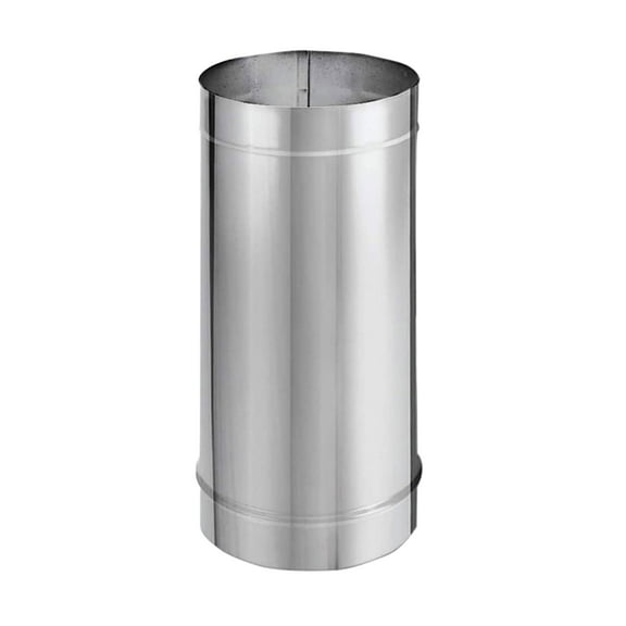 DuraVent DuraBlack 8 Inch Diameter Single Wall Stainless Steel Stove Pipe