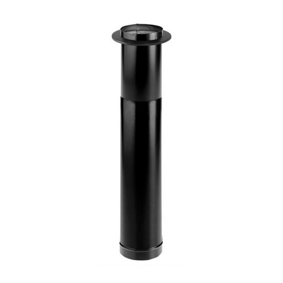 DuraVent DuraBlack Telescoping Adjustable Finishing Stove Pipe, 6 Inch