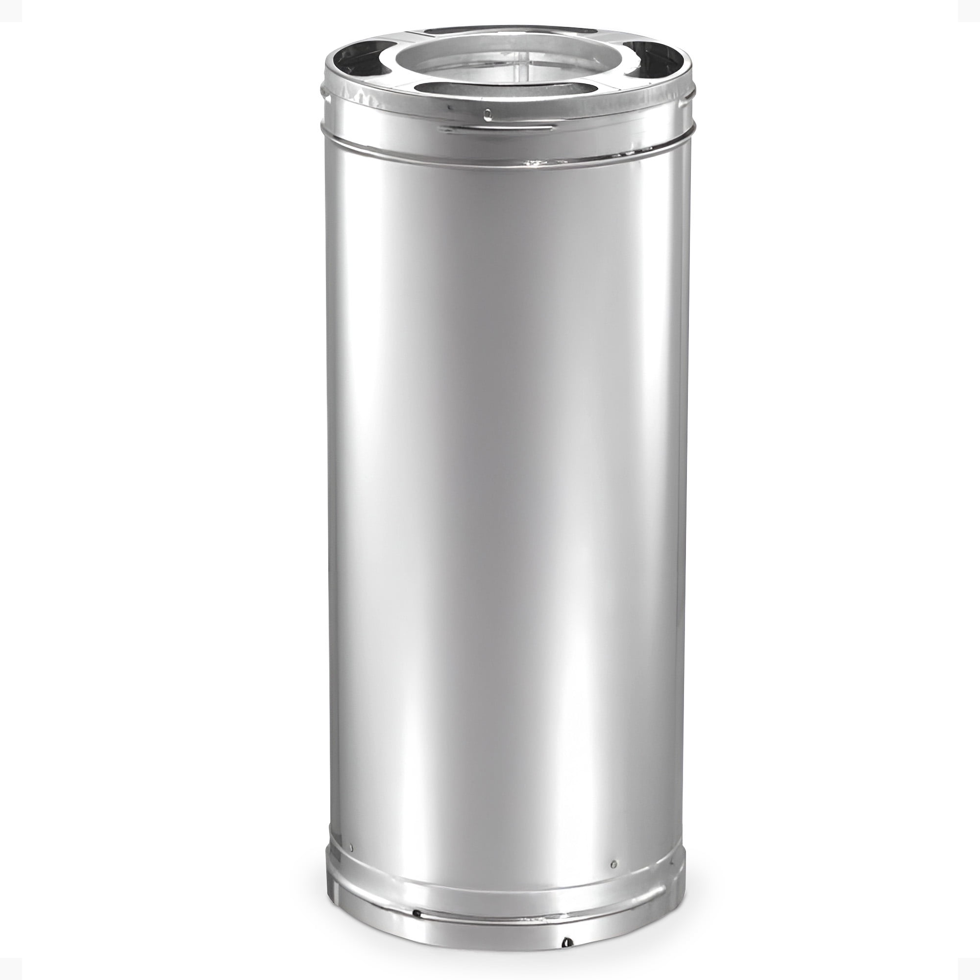 DuraVent DuraPlus 12x6 Inch Stainless Steel Triple Wall Stove Pipe, Silver