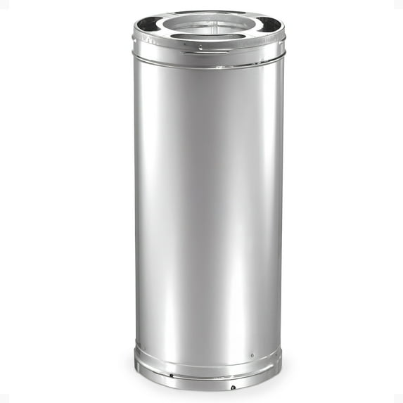 DuraVent DuraPlus 24x6 inch Galvanized Steel Triple Wall Stove Pipe, Silver