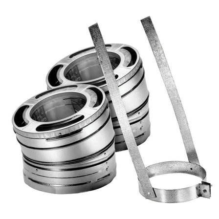 DuraVent 6" 30-Degree Stainless Steel Swiveling Elbow Kit for Wood Stove Venting, DuraPlus
