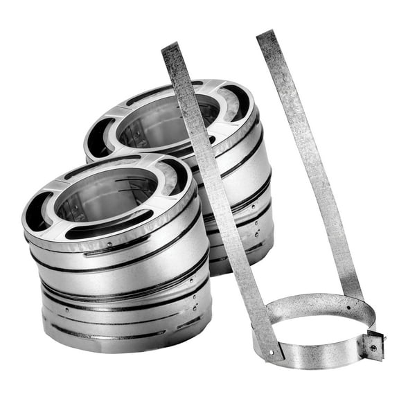 DuraVent 6" 30-Degree Stainless Steel Swiveling Elbow Kit for Wood Stove Venting, DuraPlus