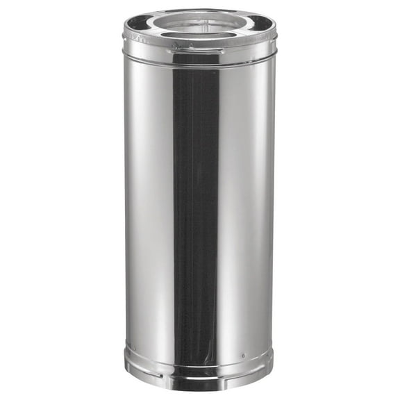 DuraVent DuraPlus Chimney Pipe, Stainless Steel, Double Wall, 6” x 12”