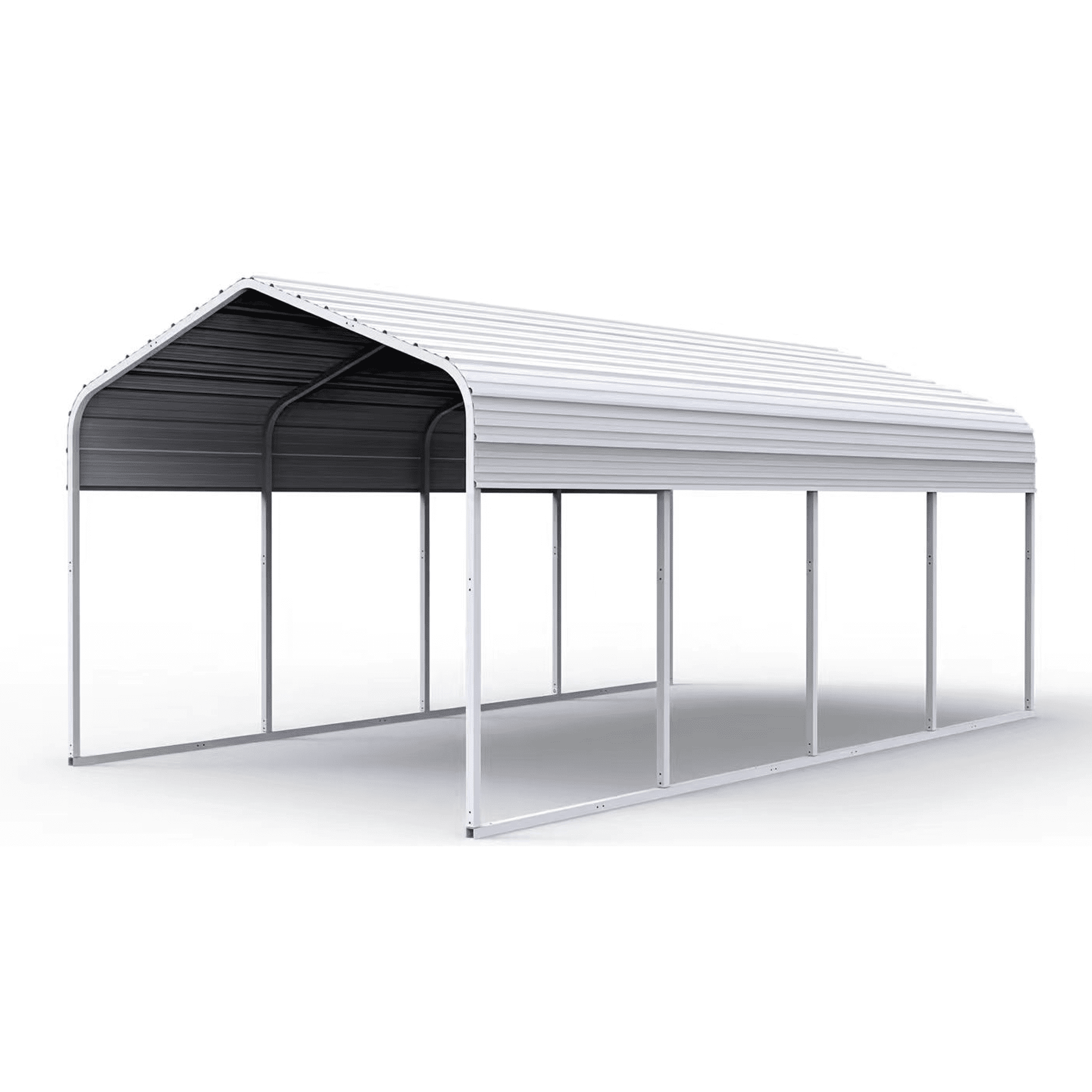 DuraYu 11x20 ft Metal Carport for Cars and Trucks, Heavy-Duty Steel Vehicle Shelter with Metal Roof, Cream