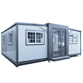 thumbnail image 1 of DuraYu 13x20ft Expandable Prefab Tiny House, Portable Modular Home Kit with Bedroom & Bathroom, Foldable ADU Backyard Office Cabin, 1 of 9