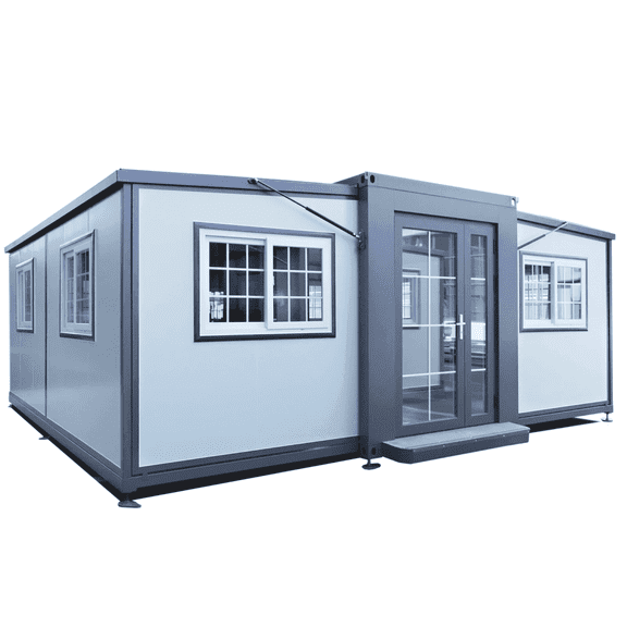 DuraYu 13x20ft Expandable Prefab Tiny House, Portable Modular Home Kit with Bedroom & Bathroom, Foldable ADU Backyard Office Cabin