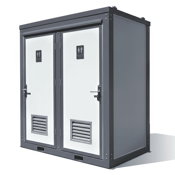 DuraYu 2 Private Stalls Portable Restroom with Sink & Ventilation Fan ...