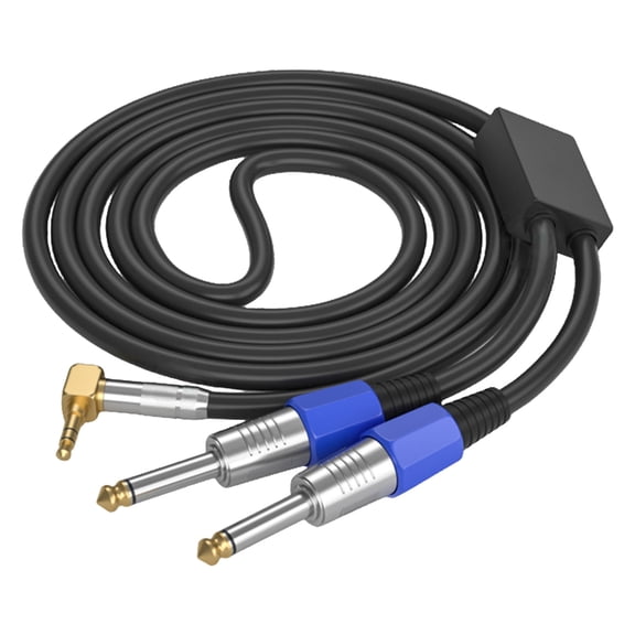 Durability 1/8Inch to Double 6.35mm Sound Cable Y Splitter Sounds Connection Cable for Home and Studio Use