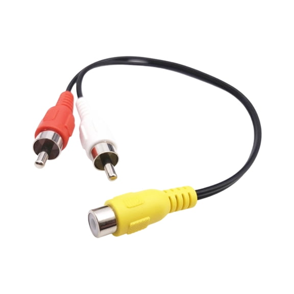 Durability 1 Male to 2Female Cable with Gold Plate Connectors for Clear Music Video Signals Distribution Splitter