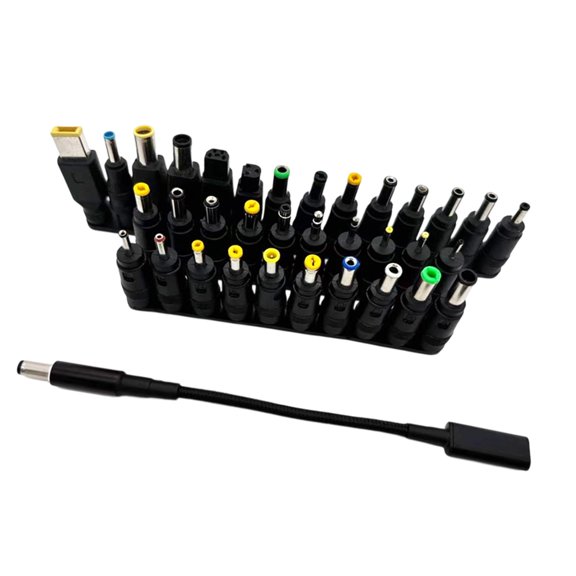 Durability 100W Type C To DC5 5mm Fast Charging Cable For Laptops With Optional Adapters Set Power Cable