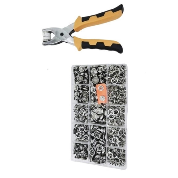 Durability 11mm Snap Fasteners Set Of 200 With Plier For Various Materials