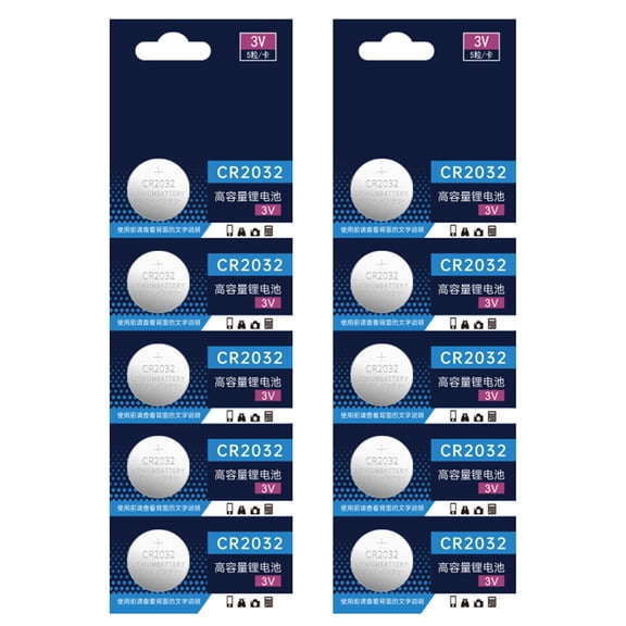 Durability 2032 3V Coin Batteries with Stable Voltages Lithium Cell Perfects for Portable Devices and Toy