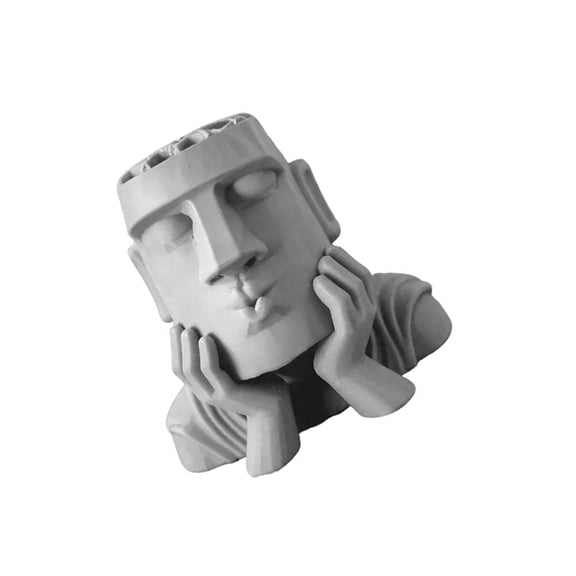 Durability 3D Printed Resins Water Plant Basket Stone Creative Stone Sculpture Planter For Healths Plant Root