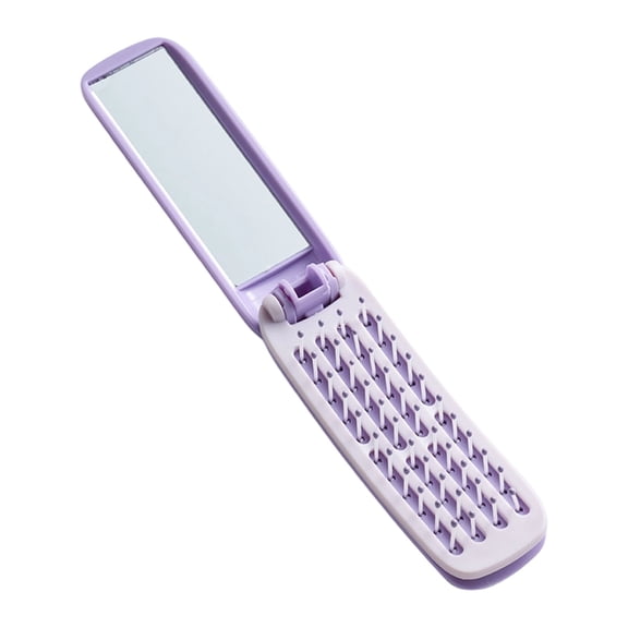 Durability ABS Comb Including Foldable Design And Glass Hair Brush For Sensitive Scalp Care Travel Grooming Needs